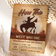 Cowboy Rodeo 1st Birthday How The West Was One