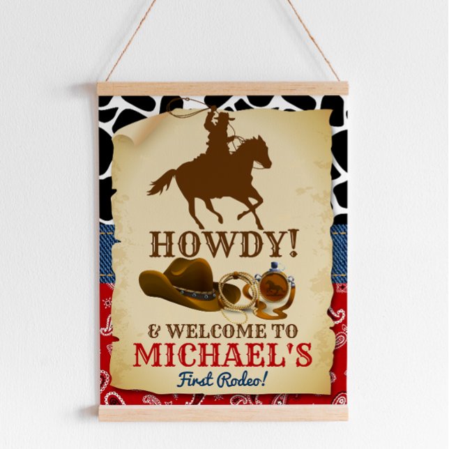 Cowboy Rodeo Birthday Welcome Sign (Creator Uploaded)