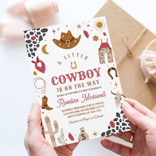 Cowboy Rodeo Boy Southwestern Ranch Baby Shower Invitation