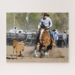 Cowboy Rodeo Calf Roping Western Sports Jigsaw Puzzle<br><div class="desc">Cowboy Rodeo Calf Roping Western Sports jigsaw puzzle</div>