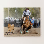 Cowboy Rodeo Calf Roping Western Sports Jigsaw Puzzle<br><div class="desc">Cowboy Rodeo Calf Roping Western Sports jigsaw puzzle</div>