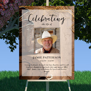 Cowboy Rodeo Celebration of Life, Funeral Photo Poster