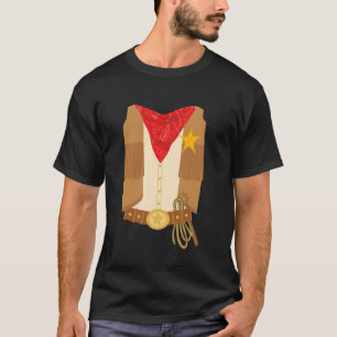 Cowboy Rodeo Halloween Lazy Costume Cowboy Cowgirl T-Shirt