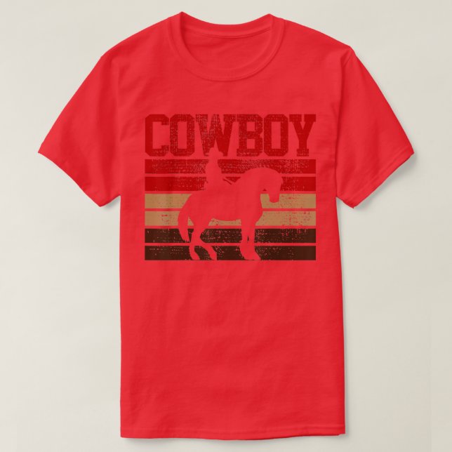 Cowboy Rodeo Horse Gift Country T-Shirt (Design Front)