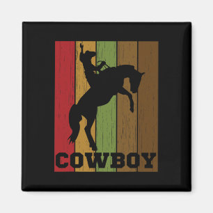 Cowboy Rodeo Horse Retro Western Cowboy Horseck Ri Magnet