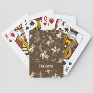 Cowboy Rodeo Horses Western Personalised  Playing Cards