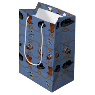 Cowboy Rodeo Tack Medium Gift Bag
