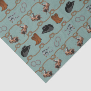 Cowboy Rodeo Tack Tissue Paper