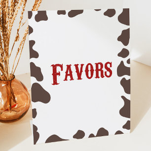 Cowboy Rodeo Western Party Favours Table Pedestal Sign