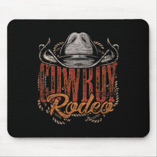 Cowboy Rodeo Western Texan Gift Country Bull Ridin Mouse Pad