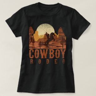 Cowboy Rodeo Western Texan Gift Horseback Riding T-Shirt