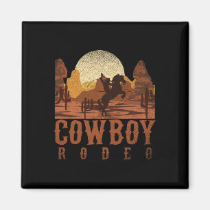Cowboy Rodeo Western Texan Gift Horseck Riding Cow Magnet