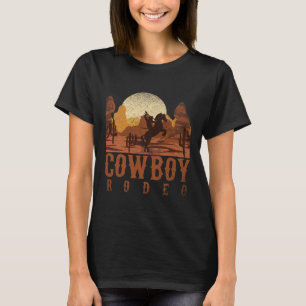 Cowboy Rodeo Western Texan Gift Horseck Riding Cow T-Shirt