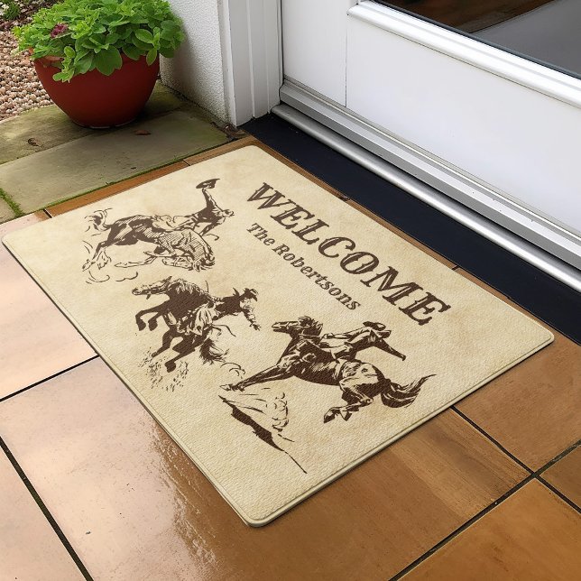 Cowboy Rodeo Western Welcome Doormat (Creator Uploaded)