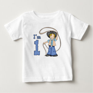 Cowboy Roper 1st Birthday Baby T-Shirt