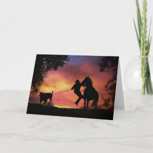 Cowboy Roping Birthday Card