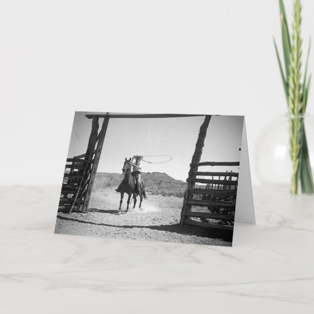 Cowboy roping card (Front)