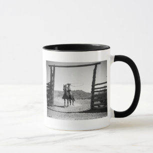 Cowboy roping mug