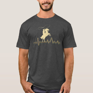 Cowboy Roping  Roper Horse Riding Equestrian Heade T-Shirt