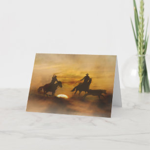 Cowboy Roping Thank You Card