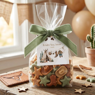 Cowboy rustic elegant Western desert baby shower Favour Tags