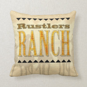 Cowboy Rustlers Ranch Western American MoJo Pillow