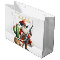 Cowboy Santa Falalalala Desert Cactus Pistol