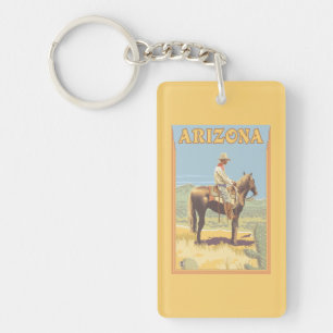 Cowboy (Side View)Arizona Key Ring