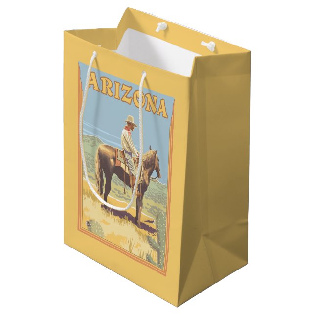 Cowboy (Side View)Arizona Medium Gift Bag (Front Angled)