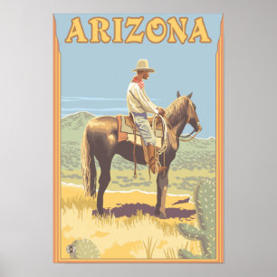 Cowboy (Side View)Arizona Poster