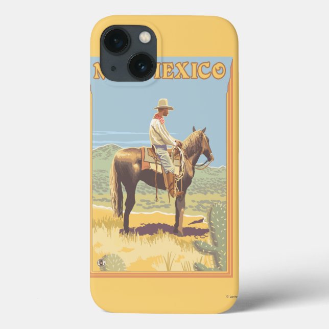 Cowboy (Side View)New Mexico Case-Mate iPhone Case (Back)