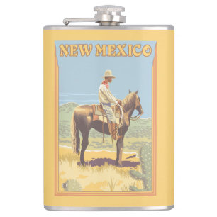 Cowboy (Side View)New Mexico Hip Flask