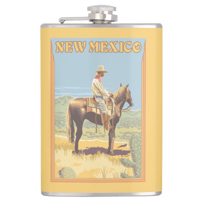 Cowboy (Side View)New Mexico Hip Flask (Front)