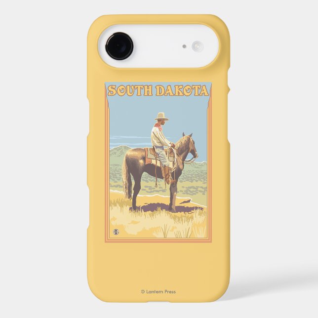 Cowboy (Side View)South Dakota Case-Mate iPhone Case (Back)