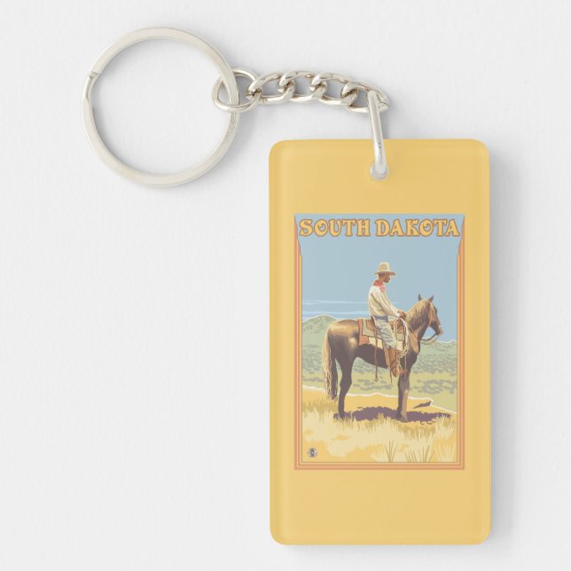 Cowboy (Side View)South Dakota Key Ring (Front)