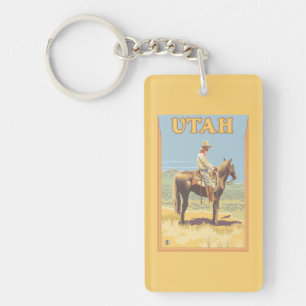 Cowboy (Side View)Utah Key Ring