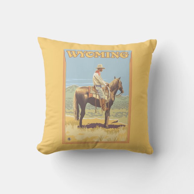 Cowboy (Side View)Wyoming Cushion (Front)