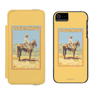 Cowboy (Side View)Wyoming Incipio Watson™ iPhone 5 Wallet Case