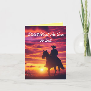 Cowboy Silhouette Birthday Greeting Card