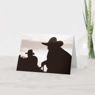 Cowboy Sillouettes Note Card