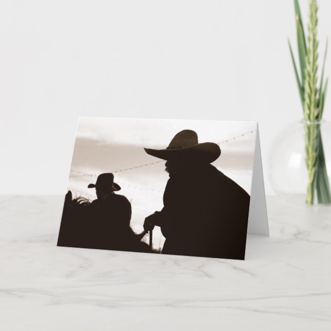 Cowboy Sillouettes Note Card (Front)