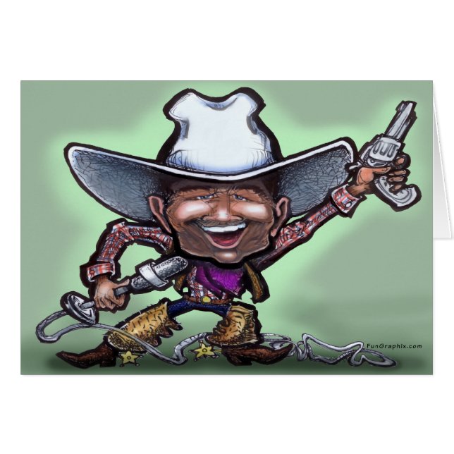 Cowboy Singer Card (Front Horizontal)