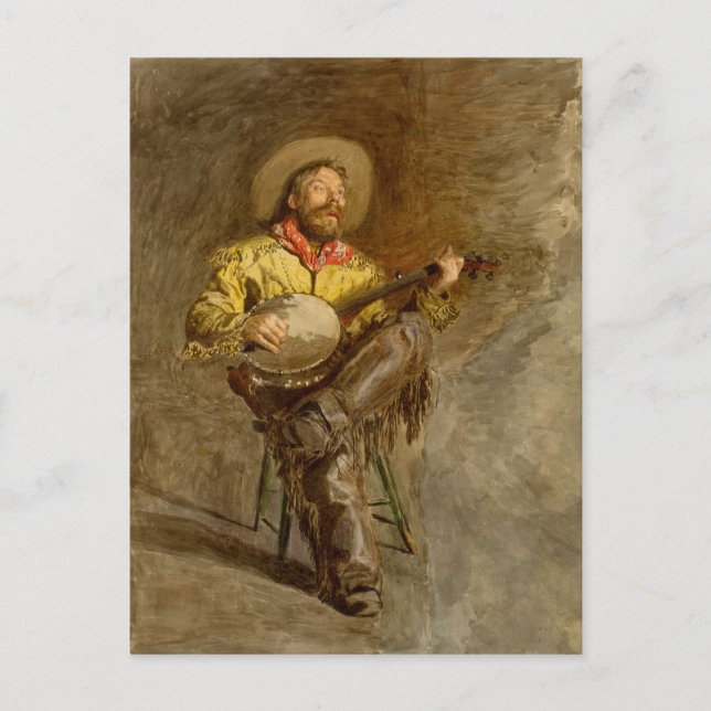 Cowboy Singing | Thomas Eakins Postcard (Front)