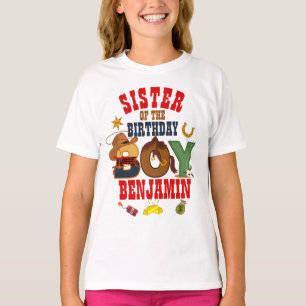 Cowboy Sister of the Birthday Boy T-Shirt