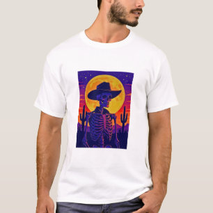 Cowboy Skeleton Under the Desert Moon T-Shirt
