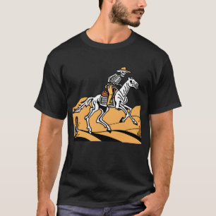 Cowboy Skeleton Western Skeleton Short Sleeve T-Shirt