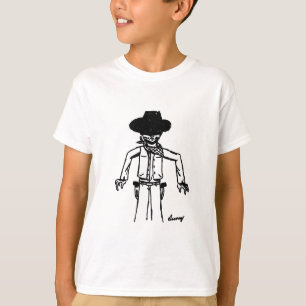 Cowboy Sketch Kids Basic T-Shirt - More COLORS!