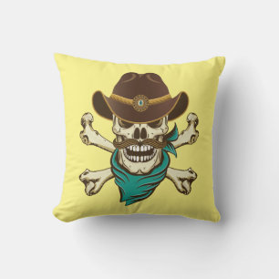 Cowboy Skull and Crossbones Cushion
