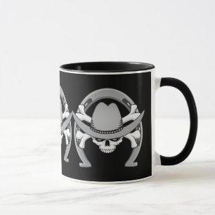 Cowboy Skull Horseshoe Mug