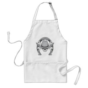 Cowboy Skull Horseshoe Standard Apron